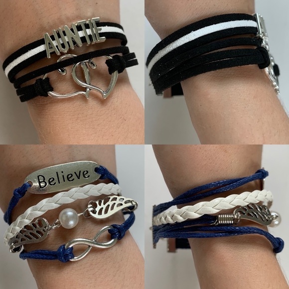 NEW Pick 1 Layered Leather Charm Bracelet - Picture 8 of 10